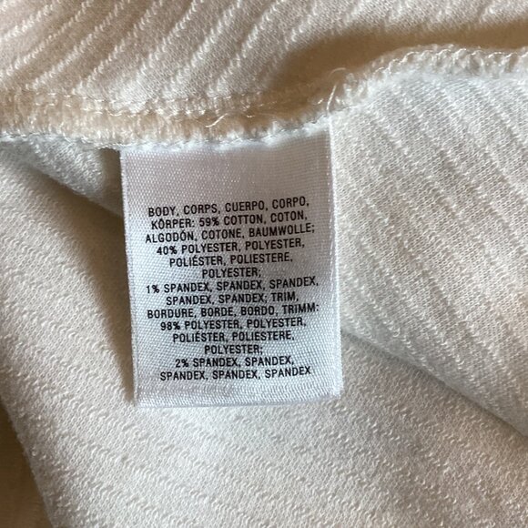 Deletta Anthropologie White Textured Tank Top Medium Gavi - Picture 4 of 7